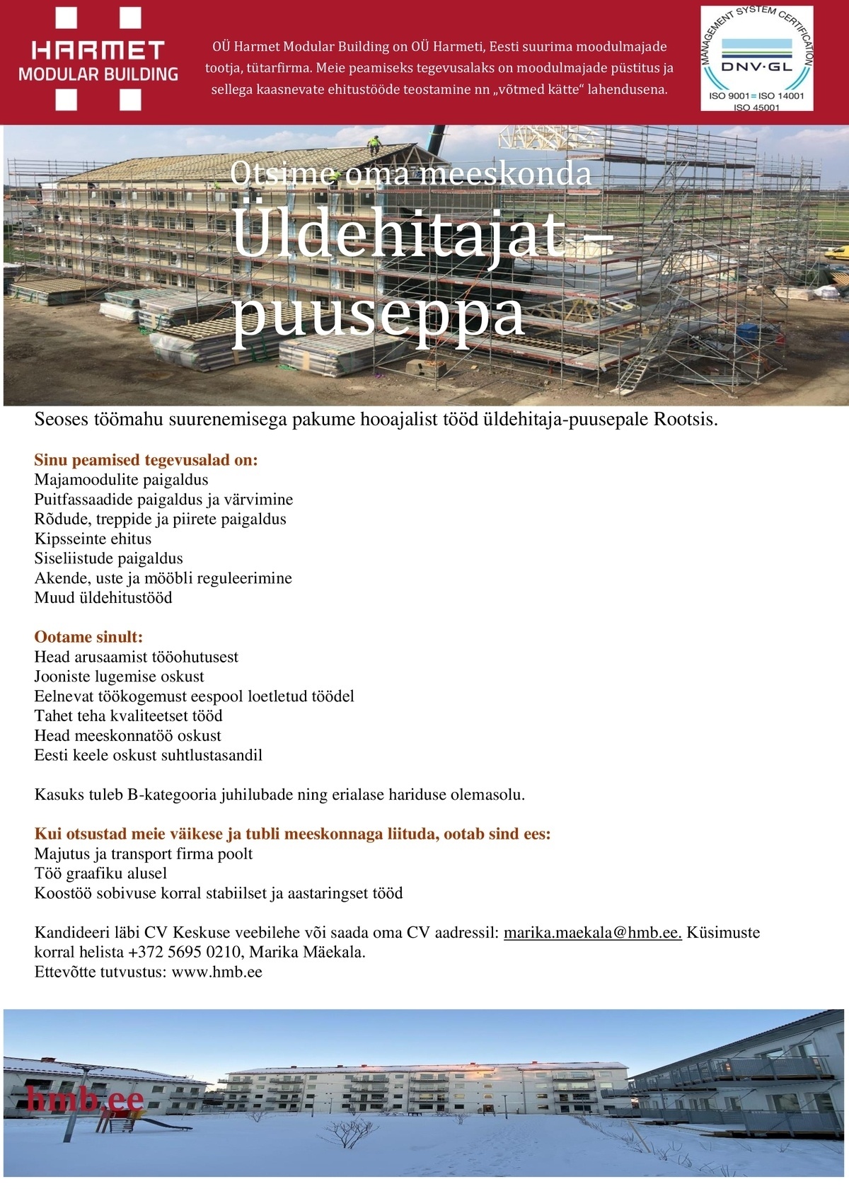 Harmet Modular Building OÜ Üldehitaja Rootsi