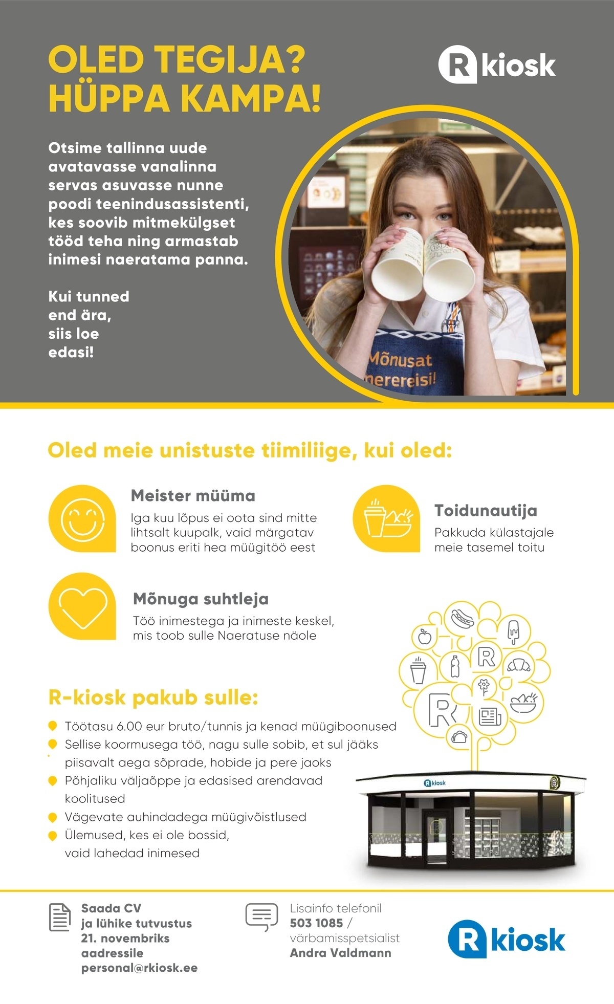 R-Kiosk Estonia AS Teenindusassistent Tallinna Nunne R-Kioskisse