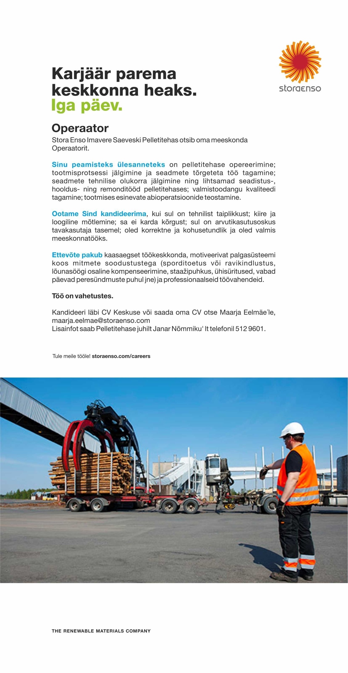 Stora Enso Eesti AS Operaator