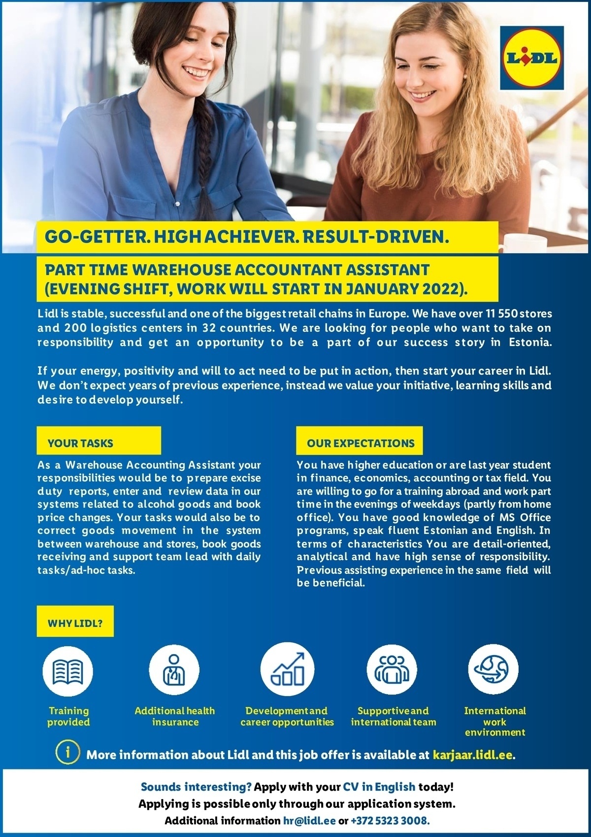 Lidl Eesti OÜ Warehouse Accountant Assistant