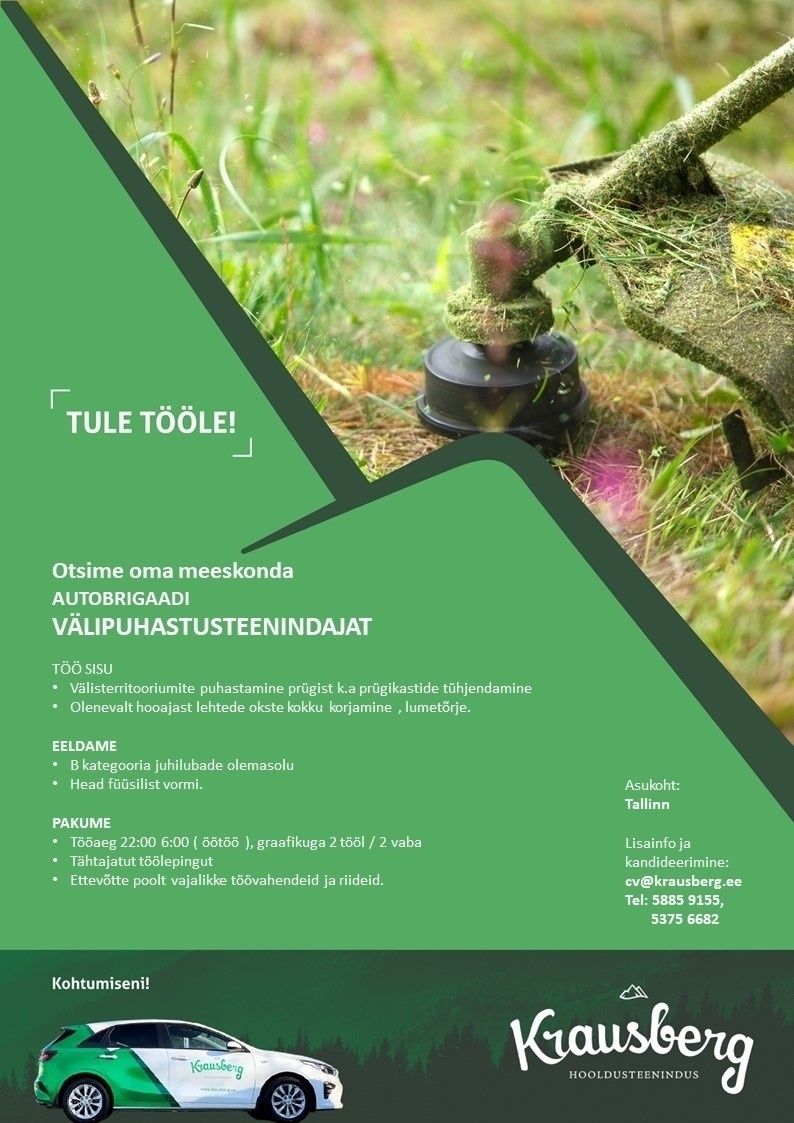 KRAUSBERG EESTI OÜ Välipuhastusteenindaja autobrigaadi Tallinn