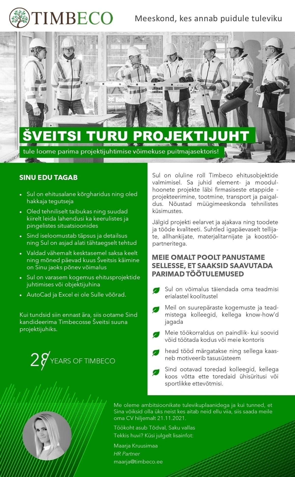 TIMBECO WOODHOUSE OÜ Projektijuht