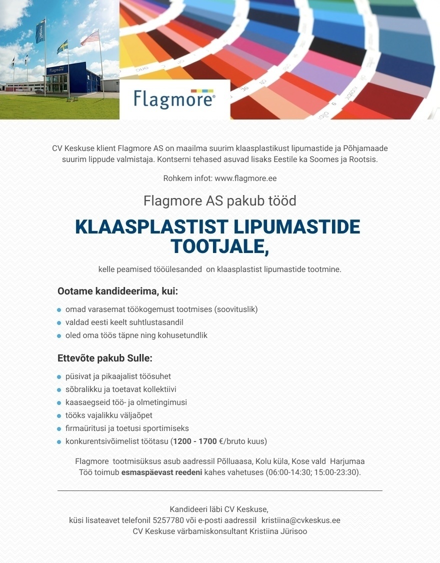 Flagmore AS Klaasplastist lipumastide tootja