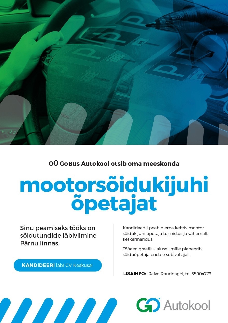 OÜ GoBus Autokool Mootorsõidukijuhi õpetaja
