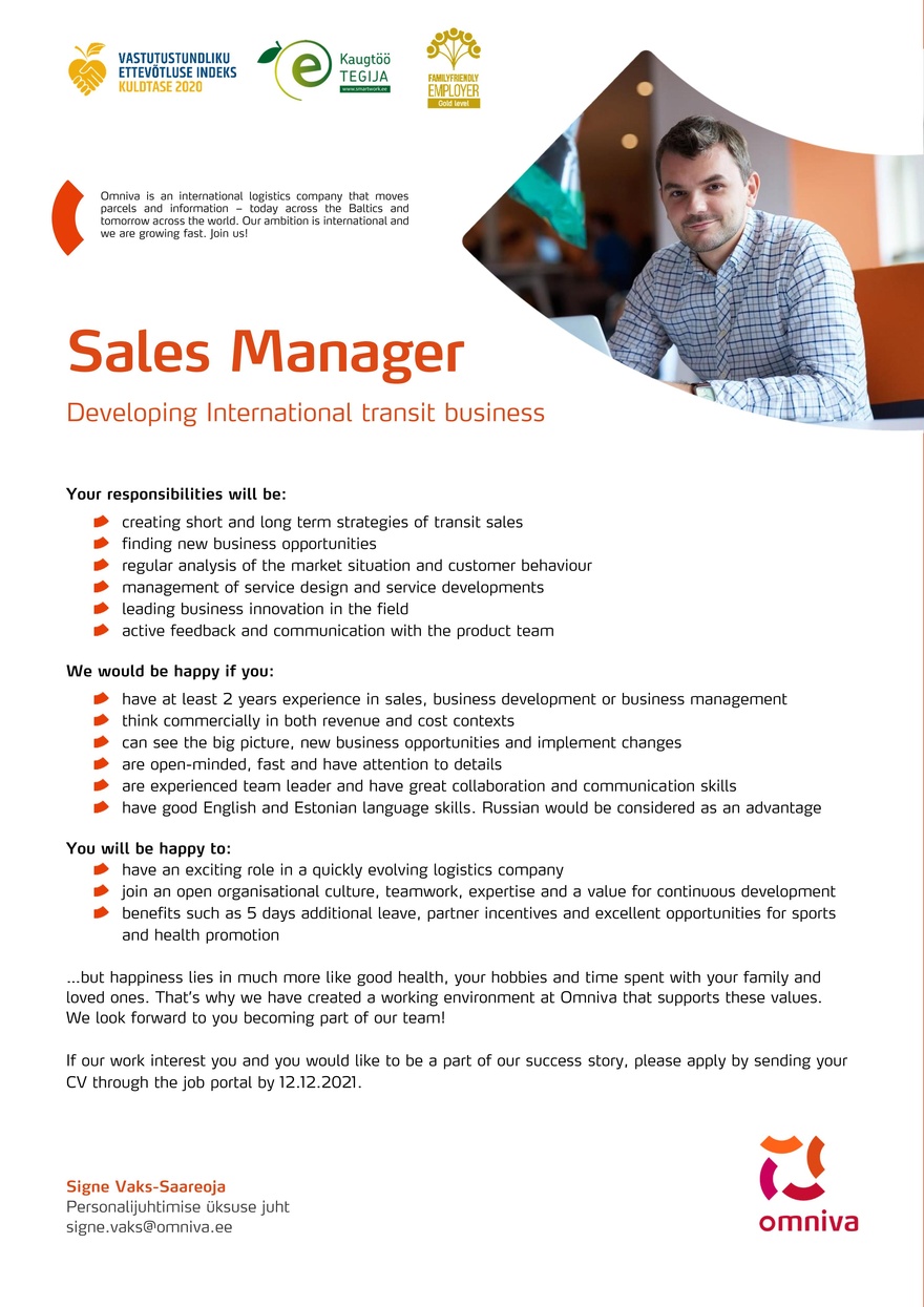 Omniva Sales Manager