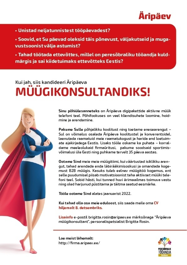 Äripäev AS Müügikonsultant