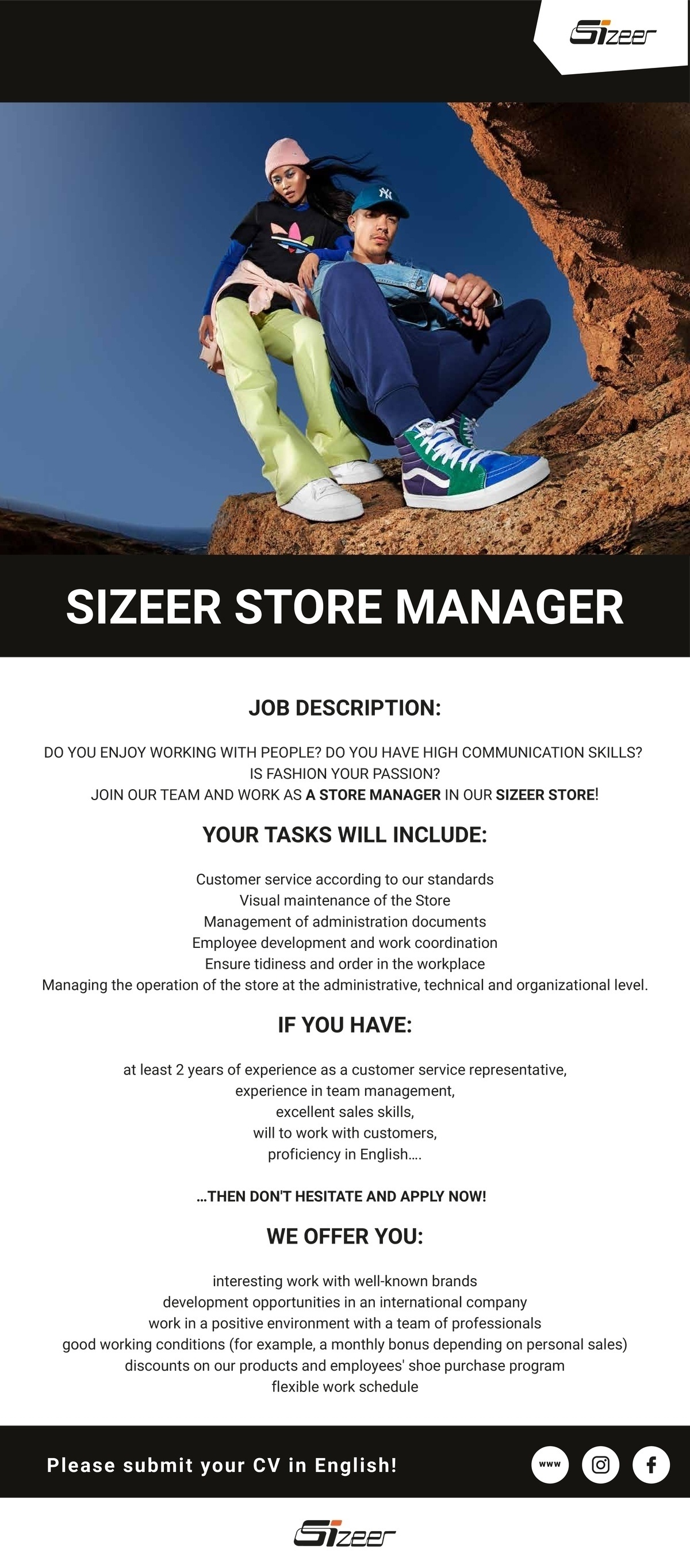 Marketing Investment Group Estonia OÜ  Store Manager / Sizeer/ Rocca Al Mare