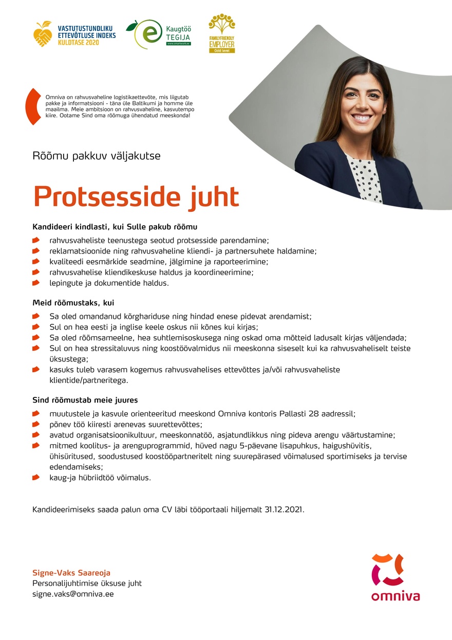 Omniva Protsesside juht