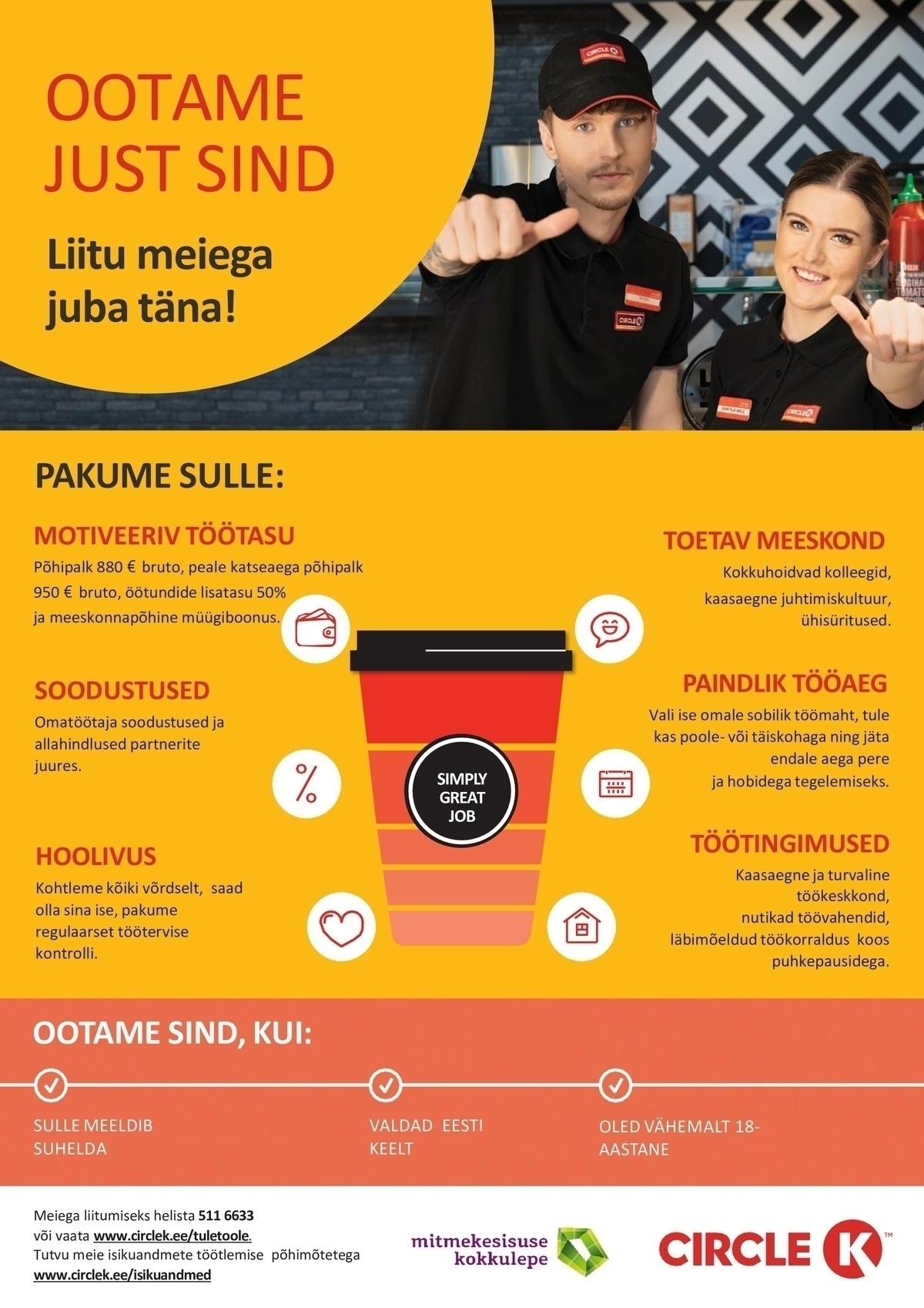 Circle K Eesti AS Müüja-klienditeenindaja Pärnu Riia mnt teenindusjaama