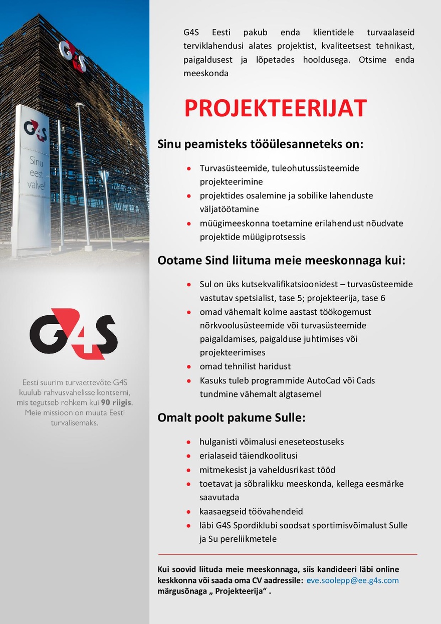 AS G4S Eesti Projekteerija