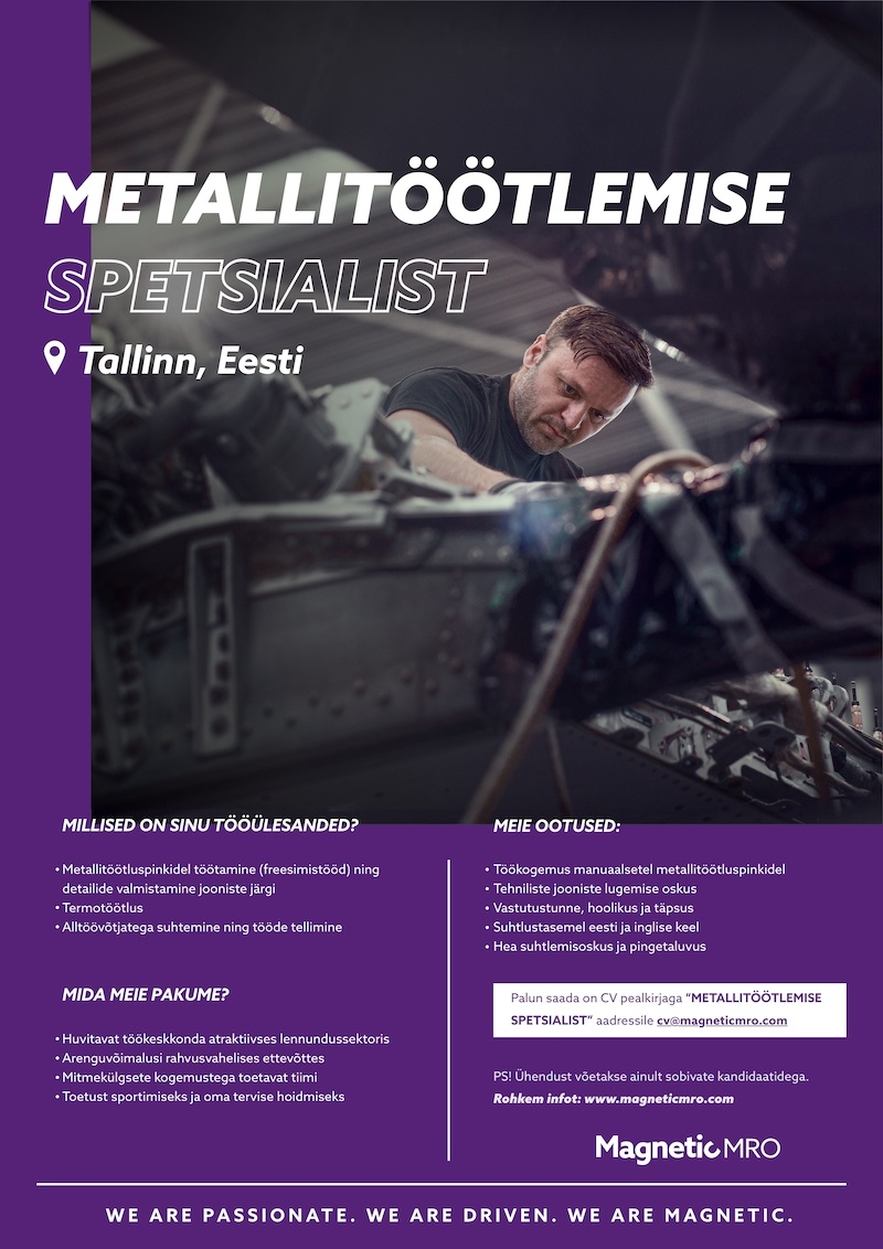 CVKeskus.ee klient Metallitöötlemise spetsialist