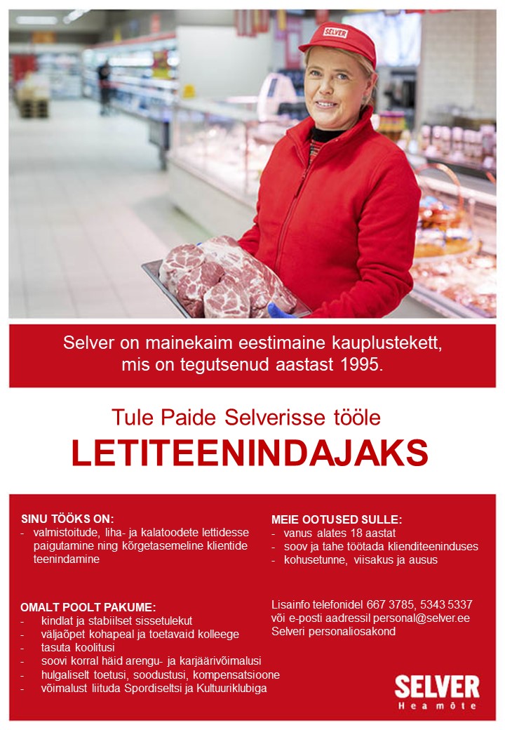 Selver Letiteenindaja Paide Selveris