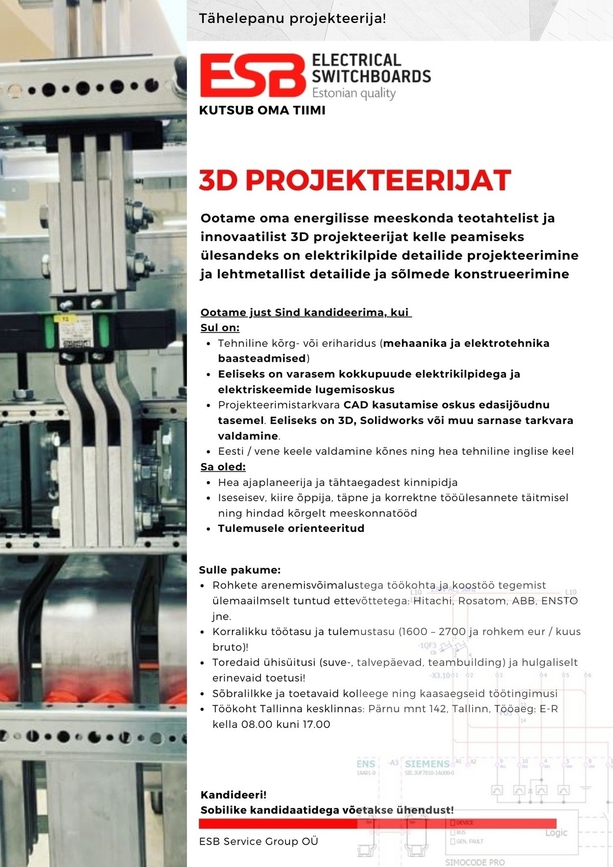 ESB SERVICE GROUP OÜ 3D Projekteerija