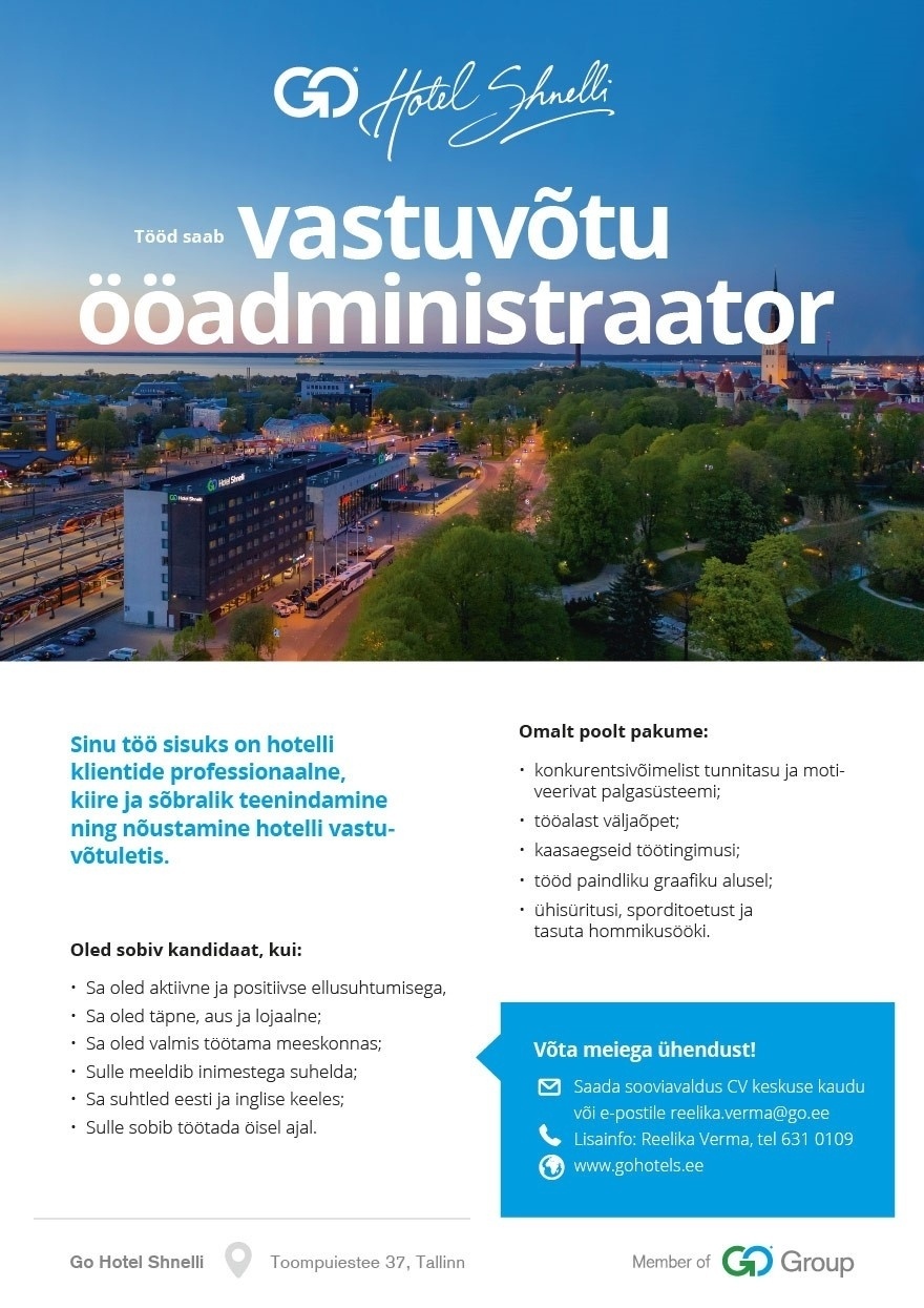 GoHotels OÜ Ööadministraator
