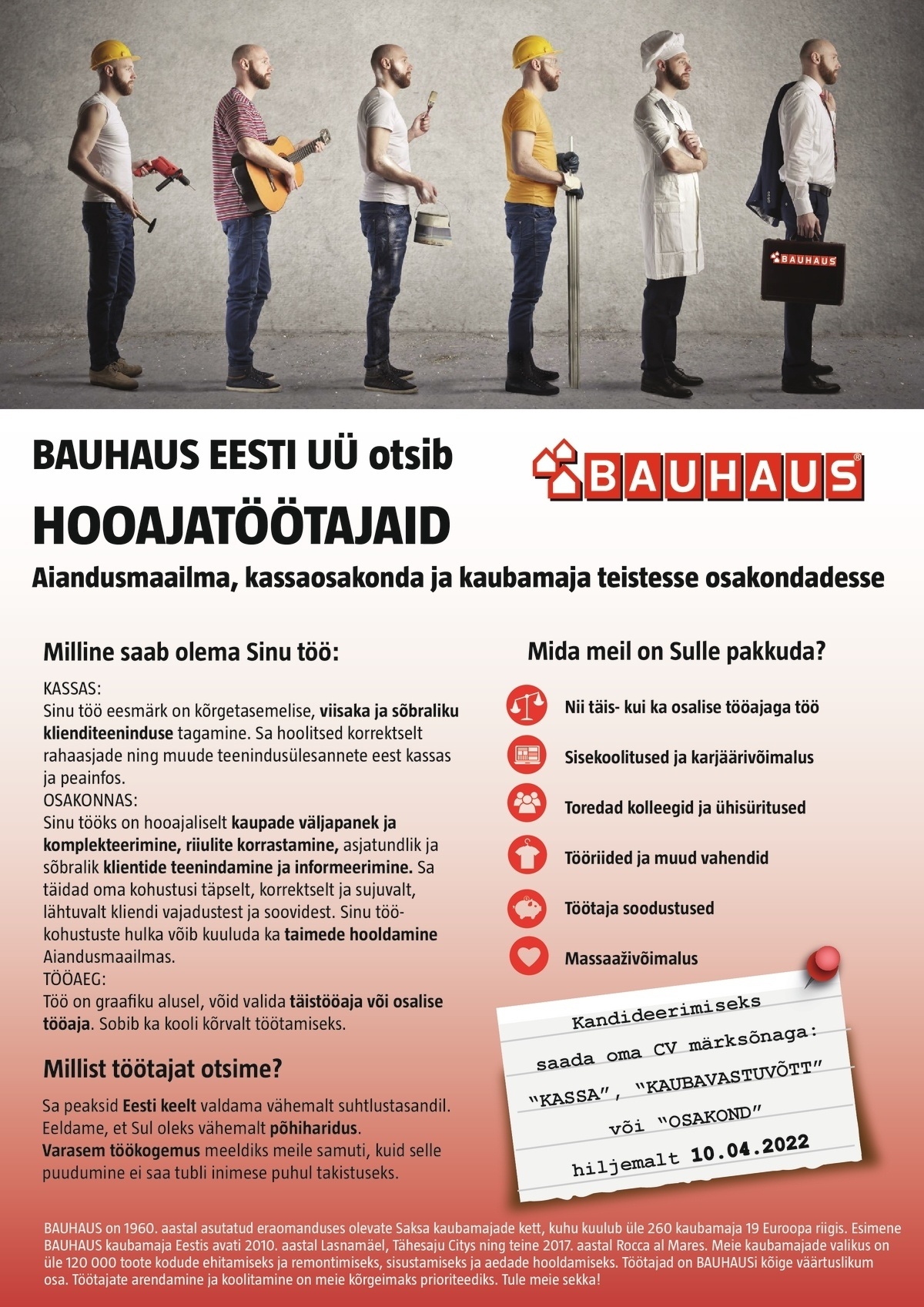 BAUHAUS EESTI UÜ HOOAJATÖÖTAJA Rocca al Maresse