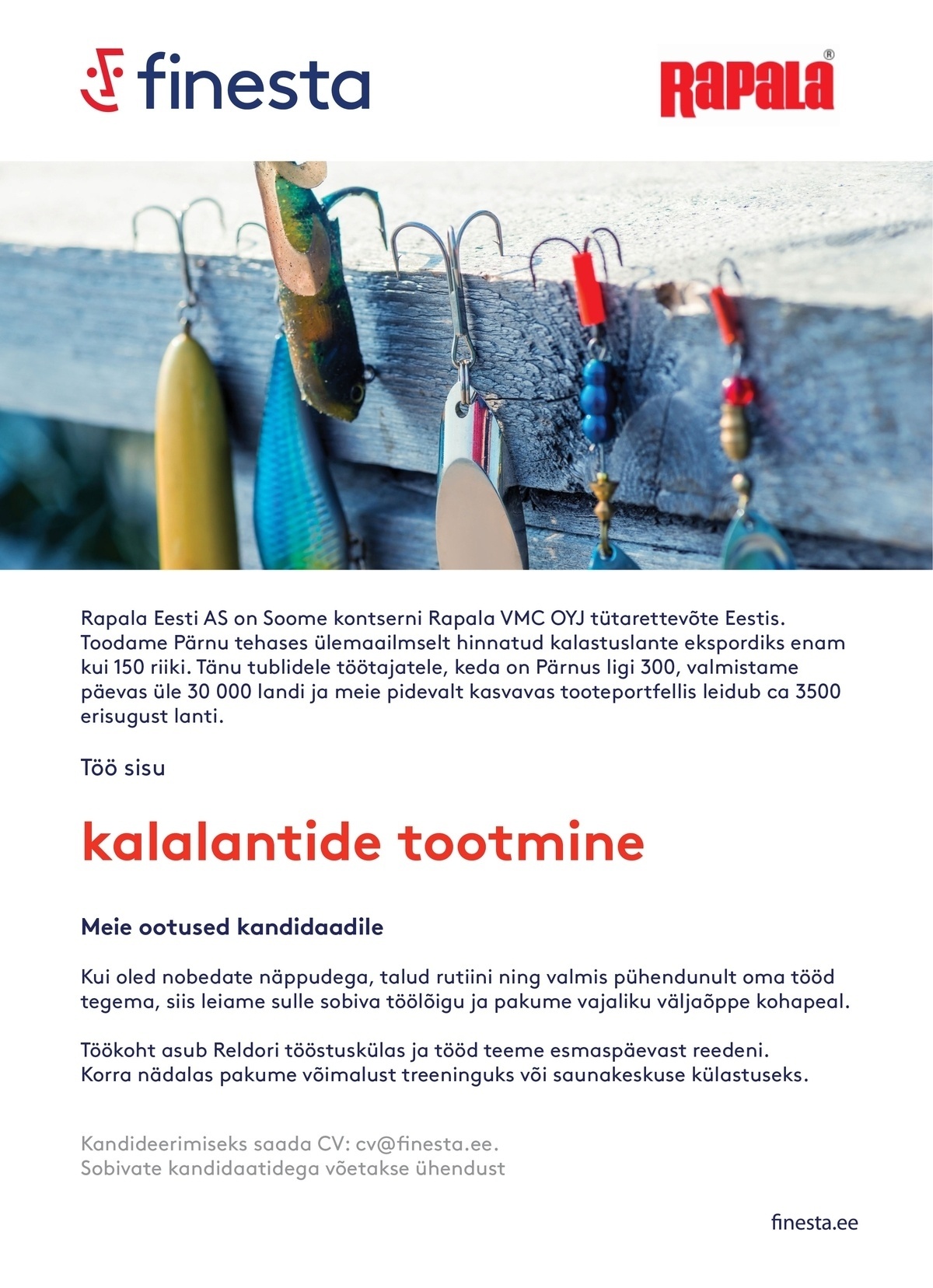 Finesta Baltic OÜ Kalastustarvikute tootmine