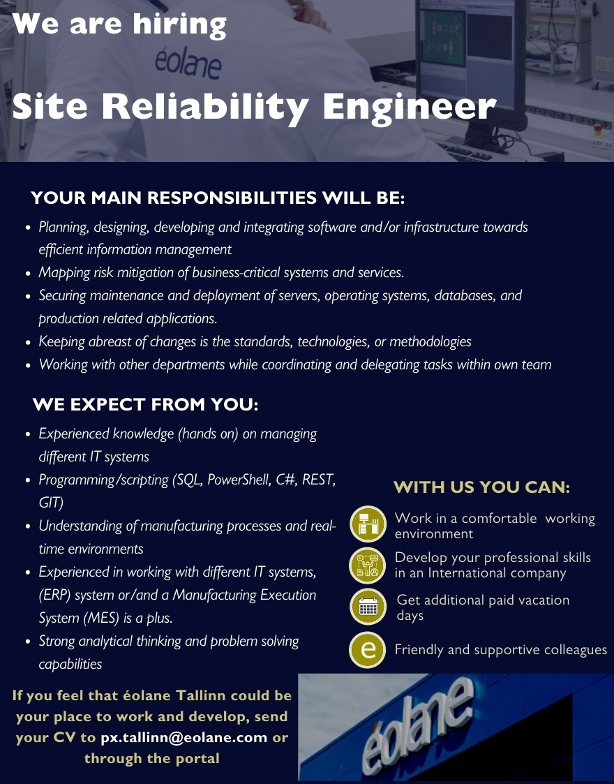 CVKeskus.ee klient Site Reliability Engineer