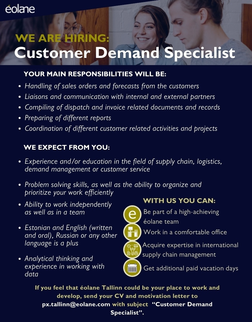 CVKeskus.ee klient Customer Demand Specialist