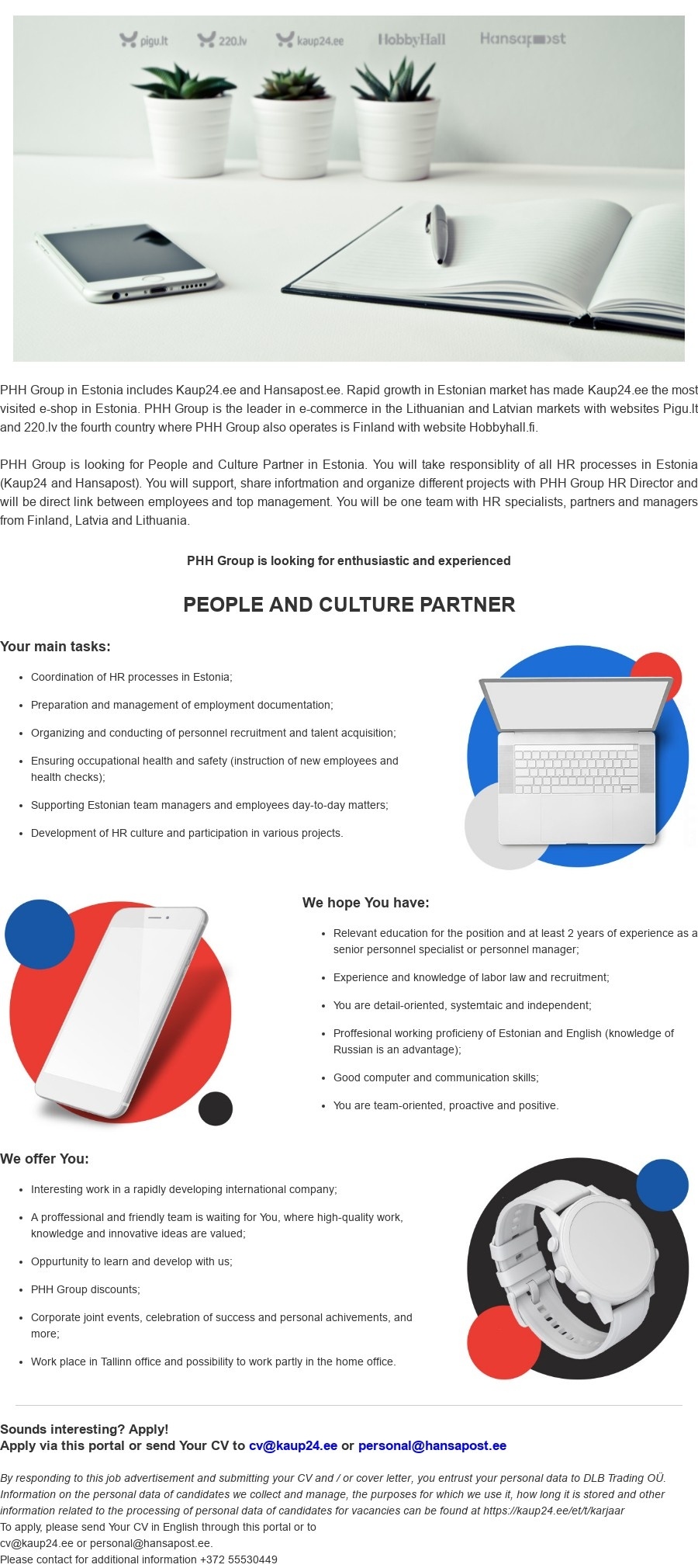 DLB TRADING OÜ People and Culture Partner