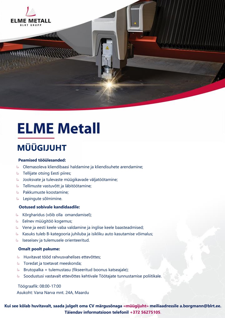 ELME Metall Müügijuht