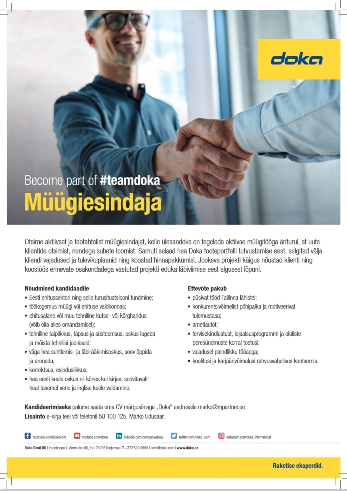 M-Partner HR OÜ Müügiesindaja