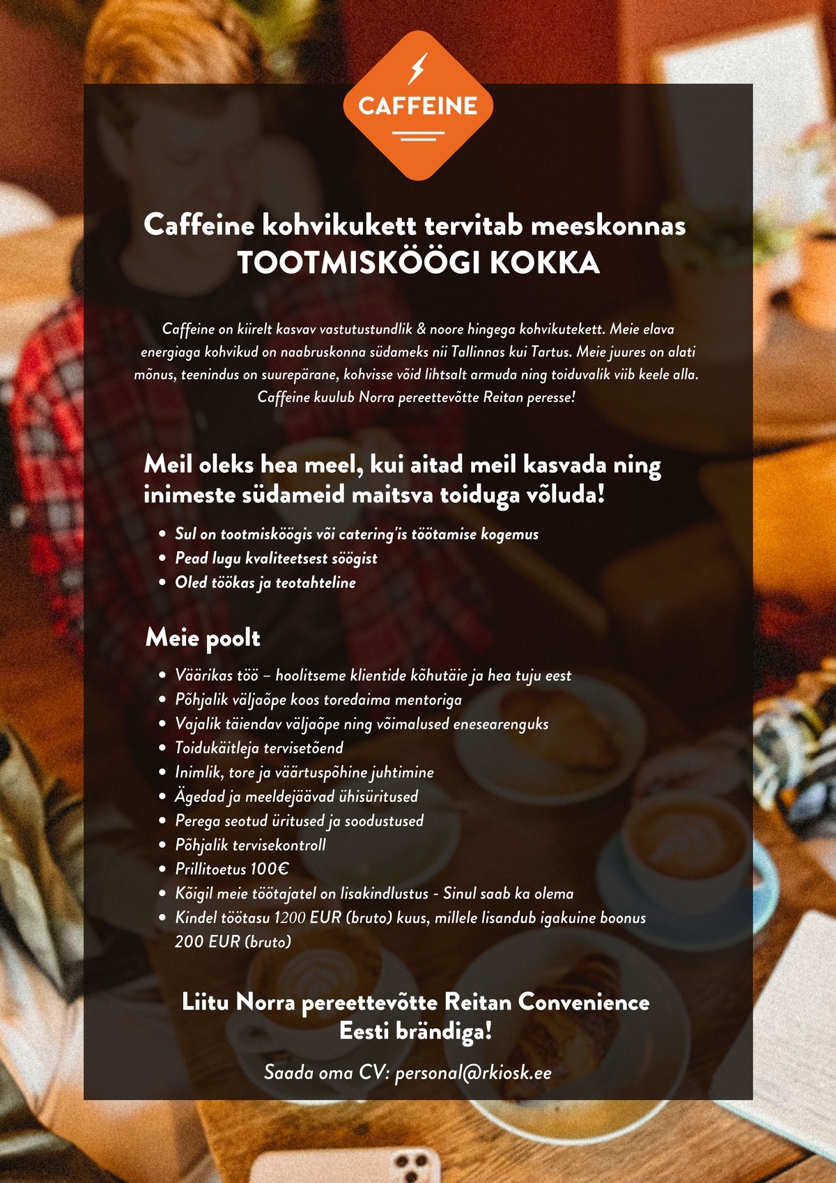 Reitan Convenience Estonia AS  Tootmisköögi kokk