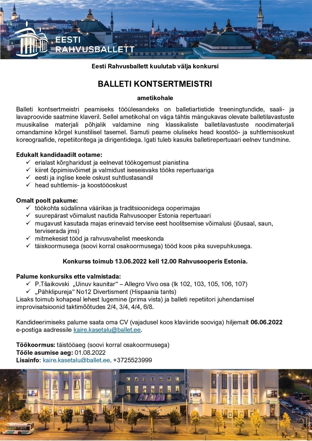 Rahvusooper Estonia Balleti kontsertmeister