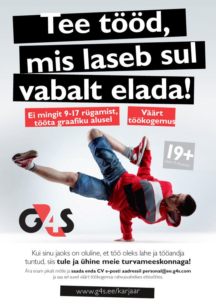 AS G4S Eesti PÕNEV TÖÖ SUVEKS (Tartu)