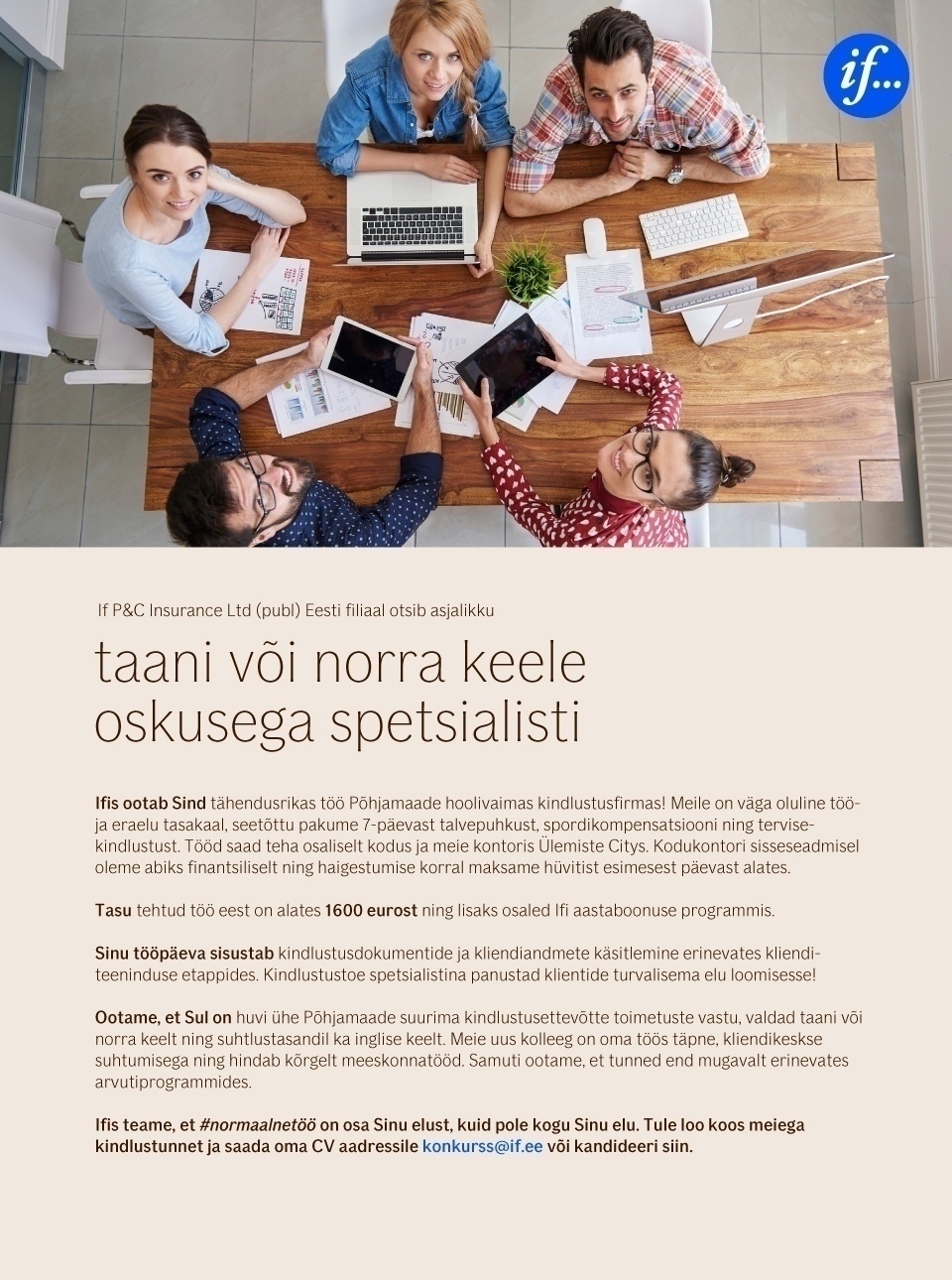 If P&C Insurance AS Taani või norra keele oskusega spetsialist