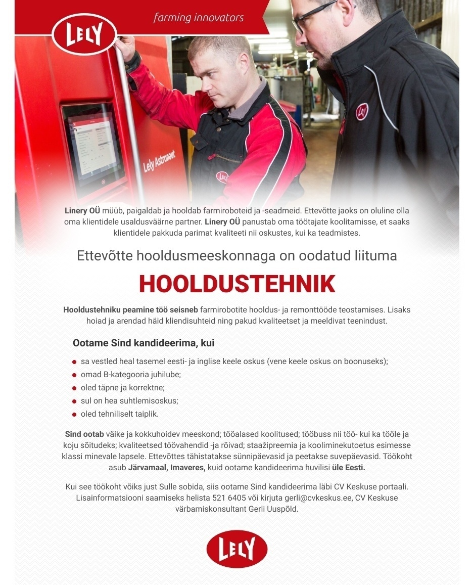 CVKeskus.ee klient HOOLDUSTEHNIK