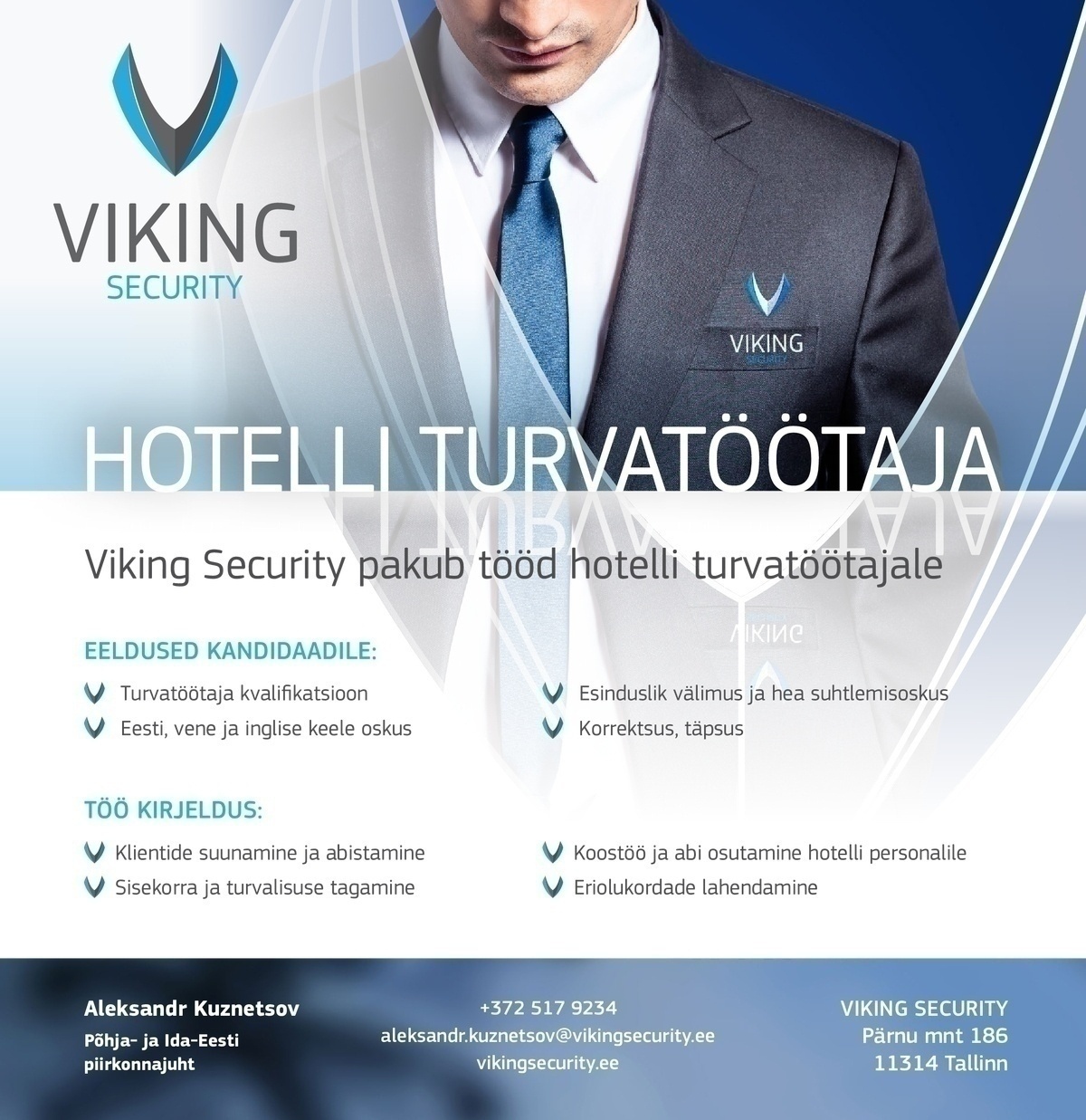 Viking Security AS Hotelli turvatöötaja