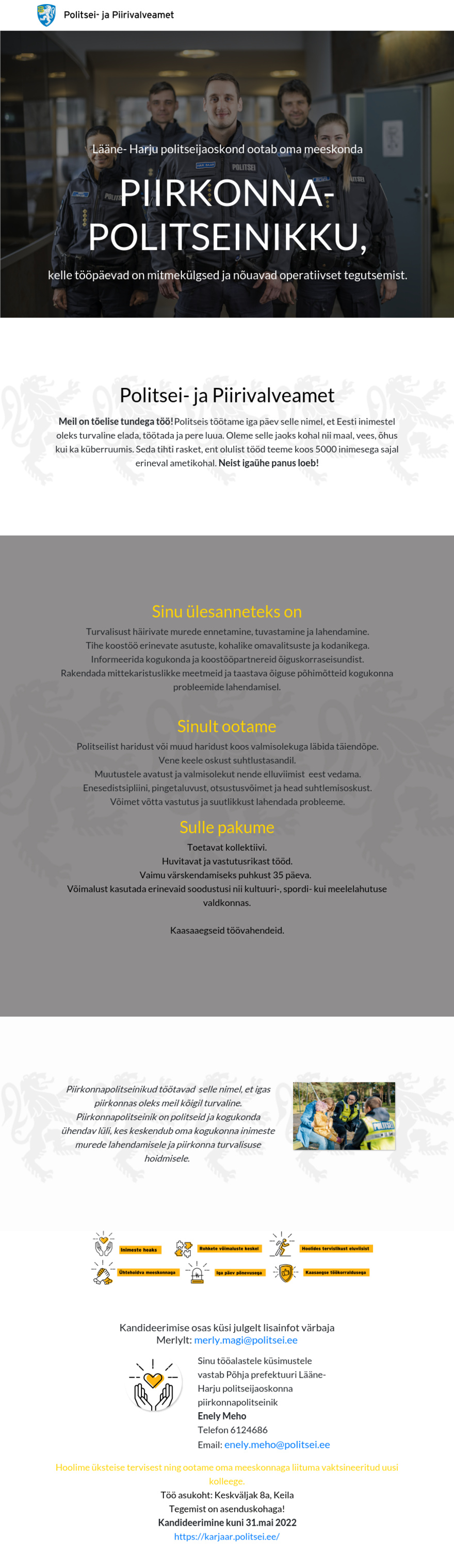 Politsei- ja Piirivalveamet Piirkonnapolitseinik