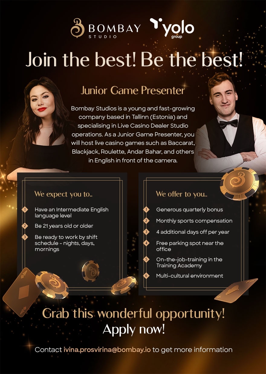 Bombay Studios (Yolo Group) Junior Game Presenter (English speaking)