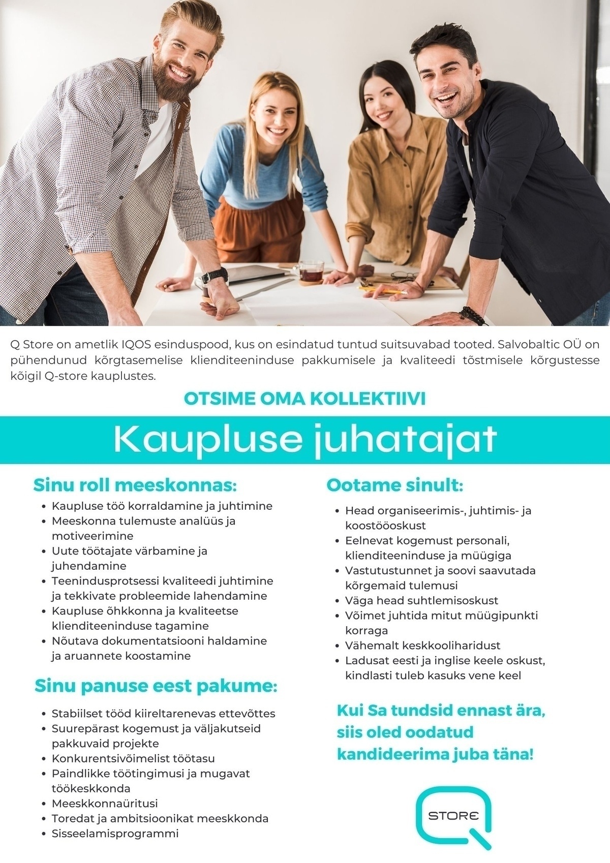 SALVOBALTIC OÜ Store manager