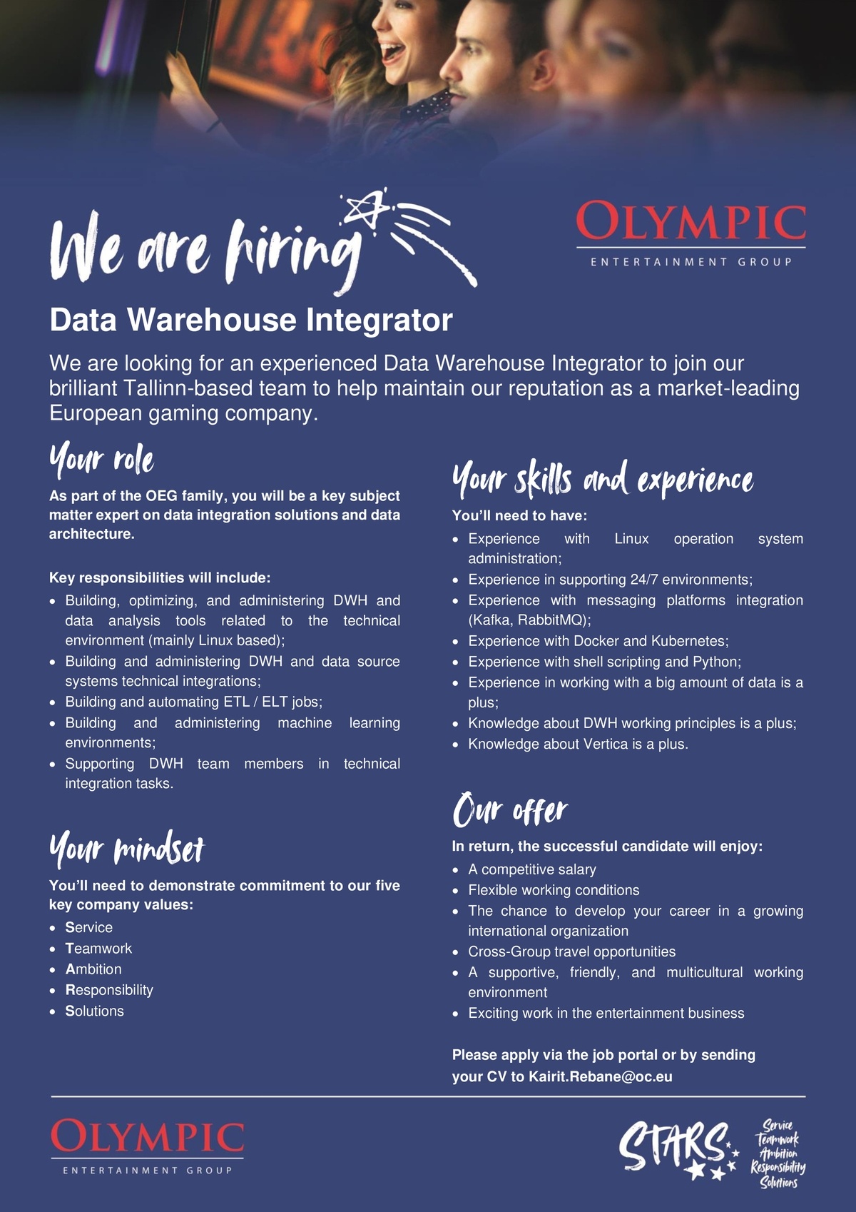OLYMPIC ENTERTAINMENT GROUP AS Data Warehouse Integrator