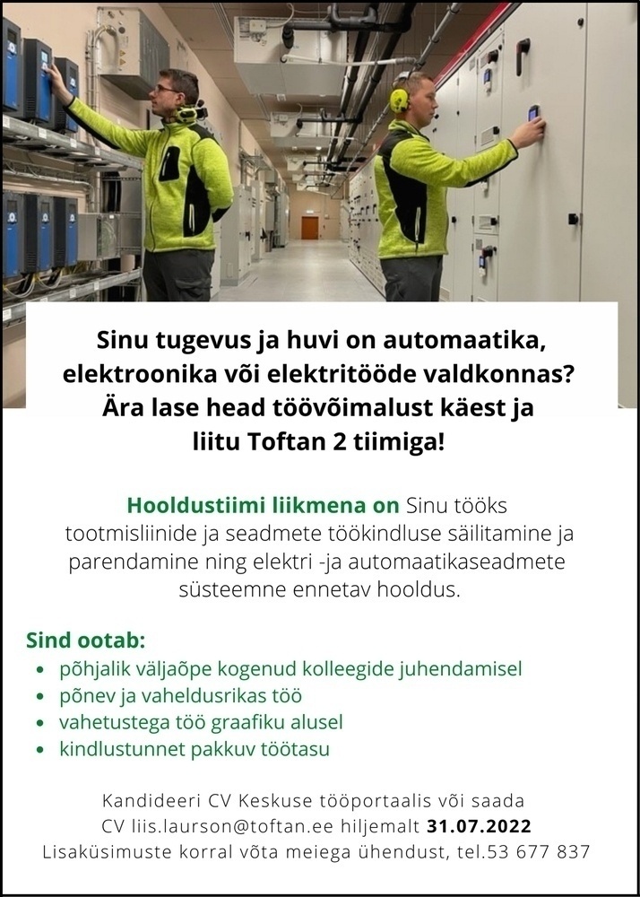 CVKeskus.ee klient Elektrik-automaatik (Toftan 2)