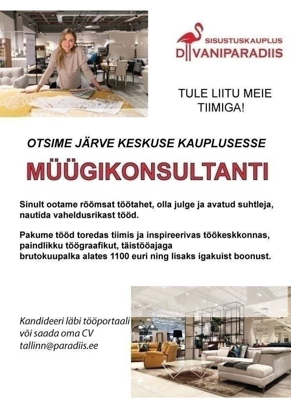 CVKeskus.ee klient Müügikonsultant