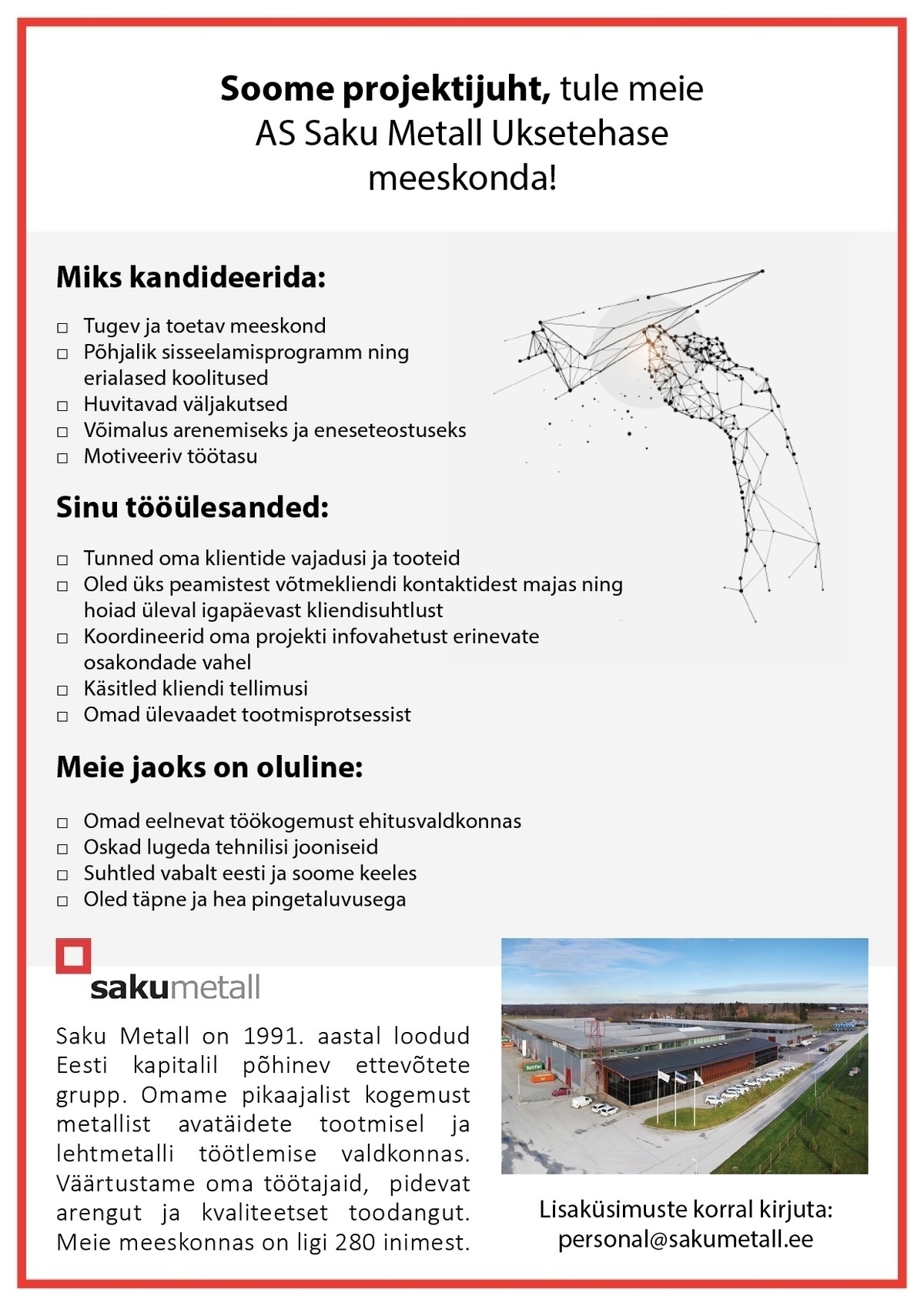 CVKeskus.ee klient Soome projektijuht