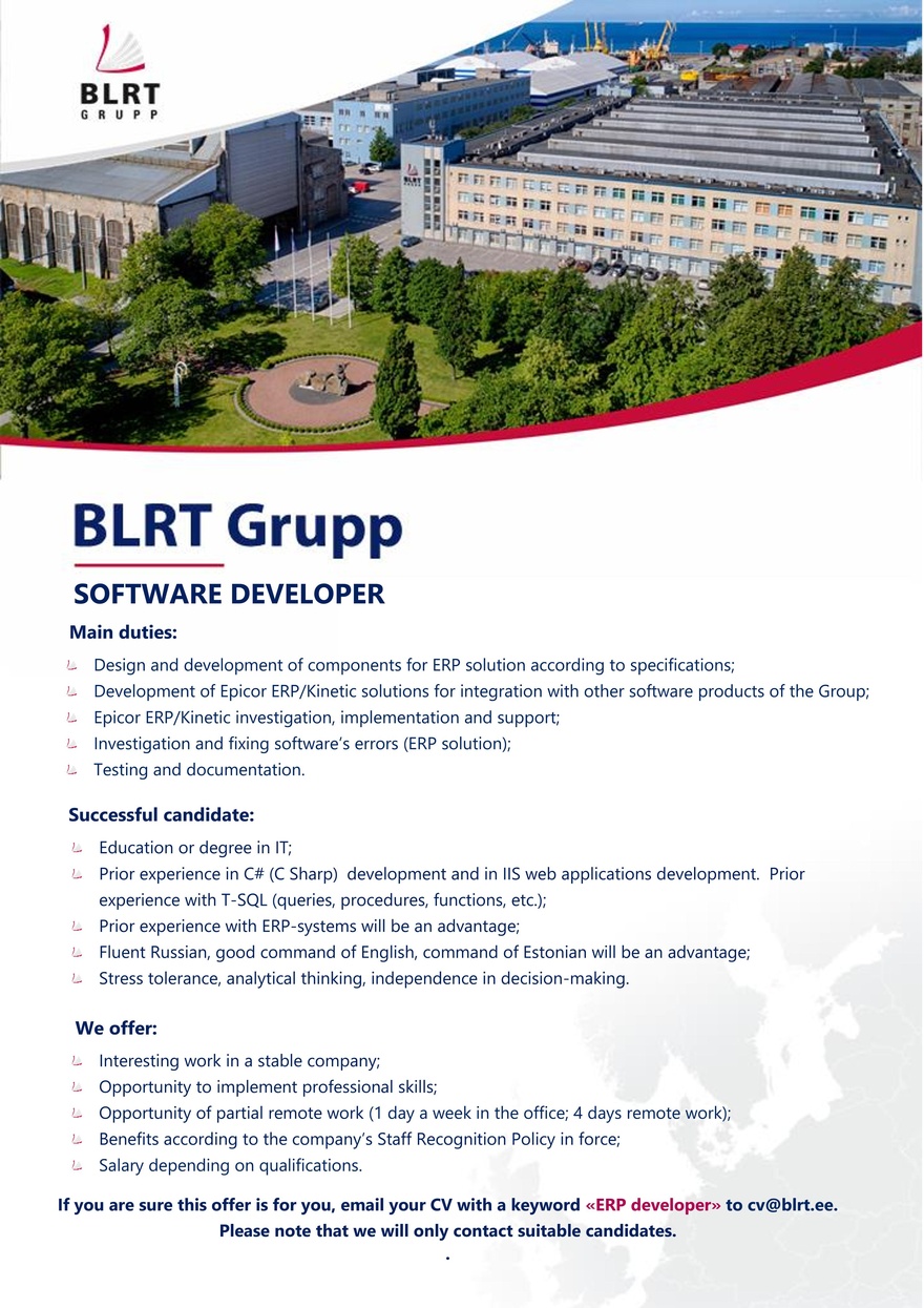 BLRT Grupp Software developer