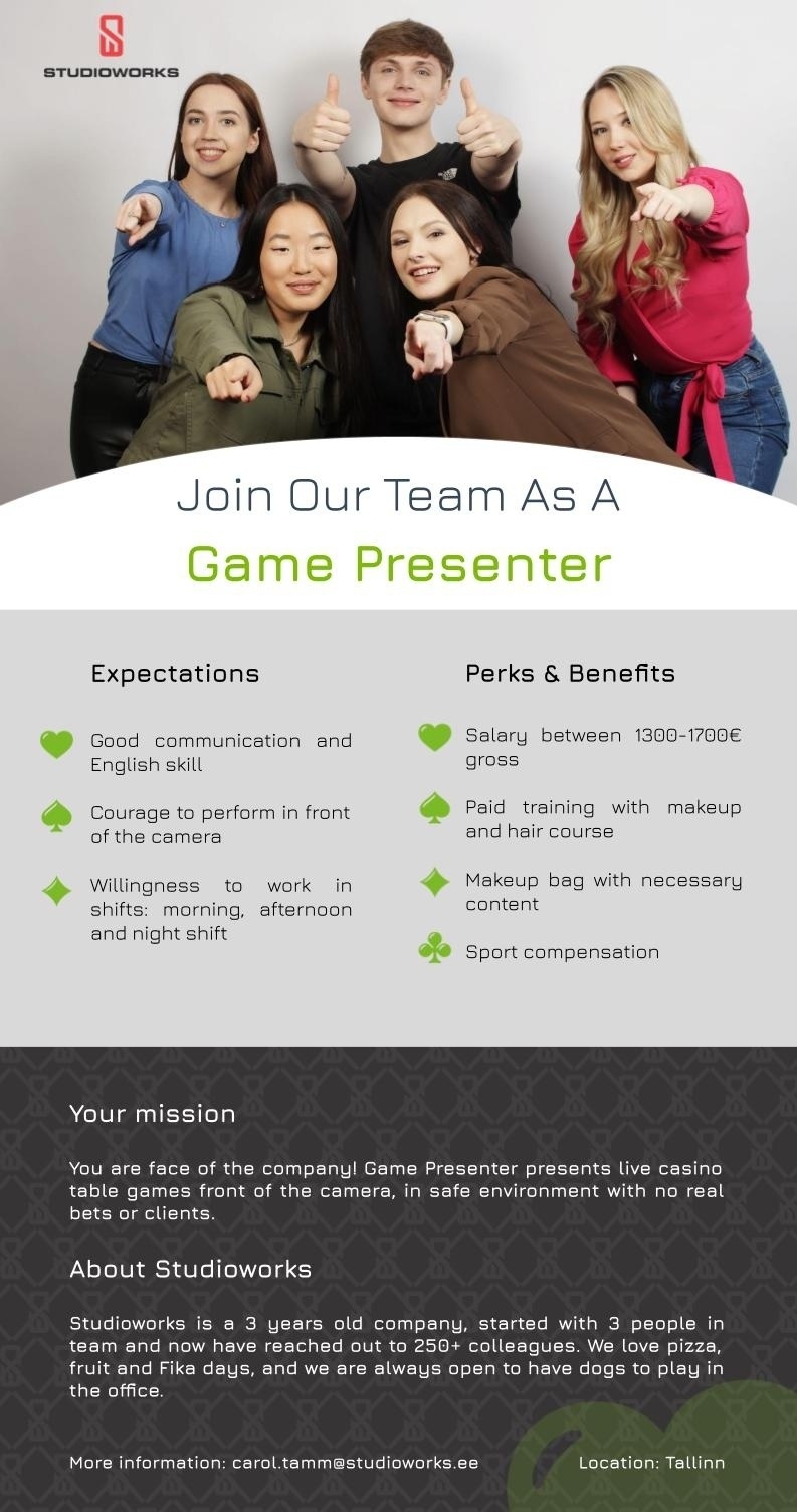 Studioworks OÜ Game Presenter