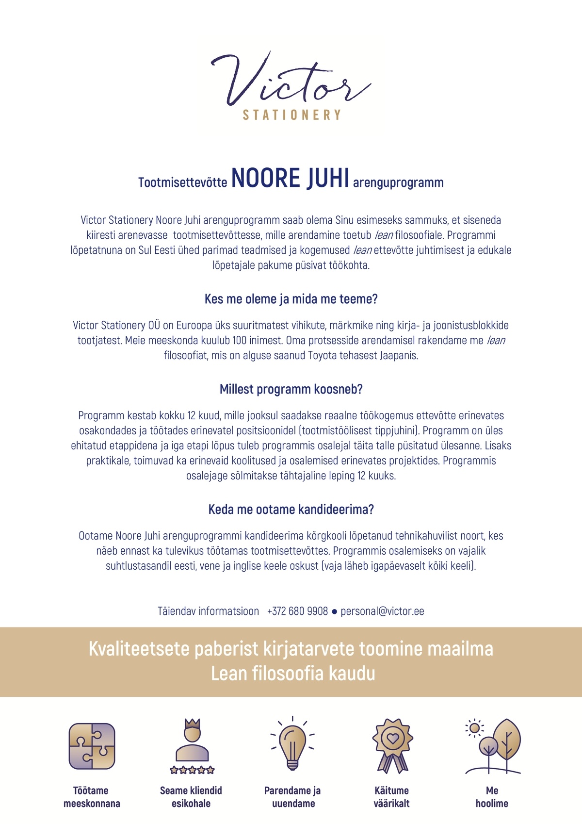 CVKeskus.ee klient Noore juhi arenguprogramm