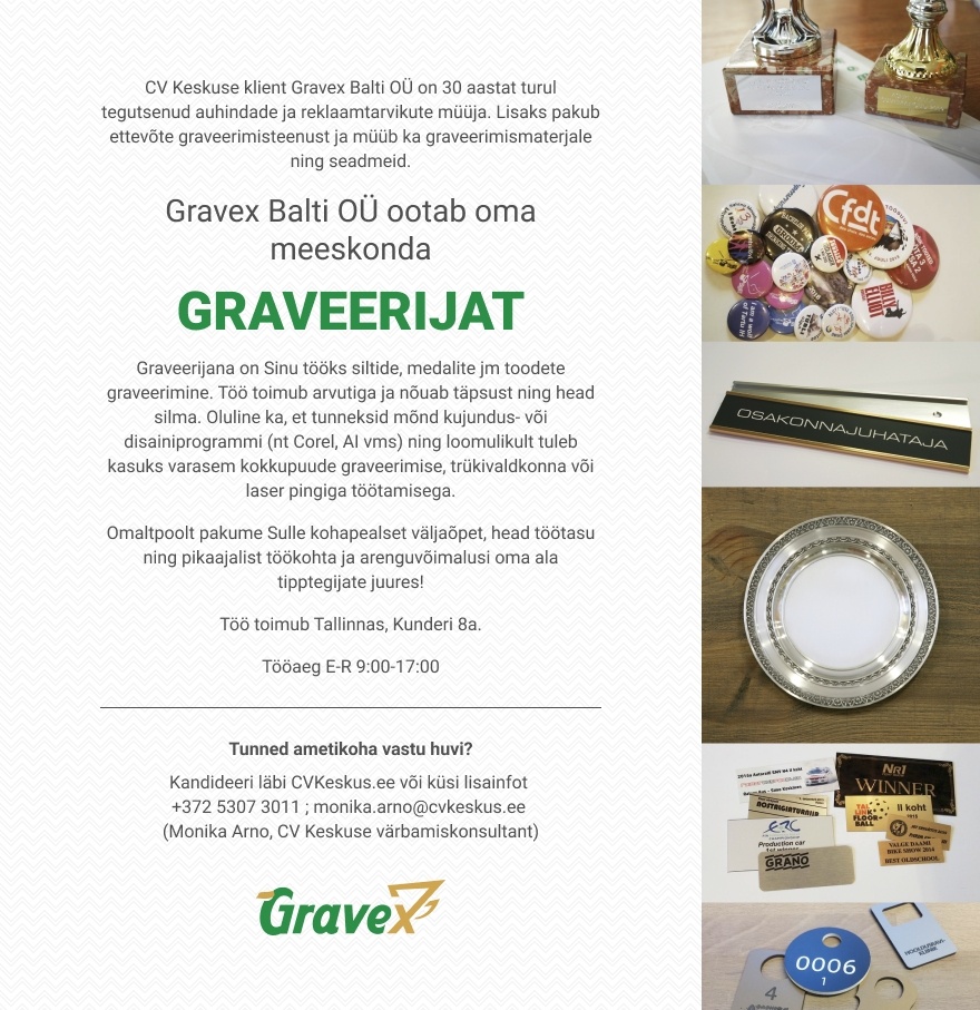 Gravex Balti OÜ GRAVEERIJA