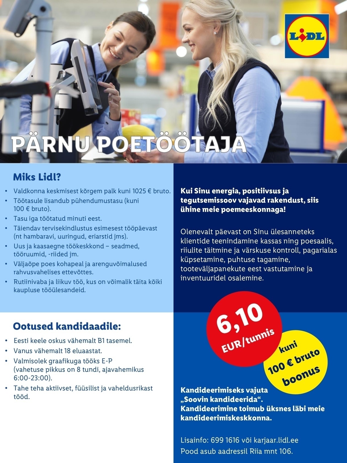 CVKeskus.ee klient Poetöötaja (Riia mnt 106, Pärnu)