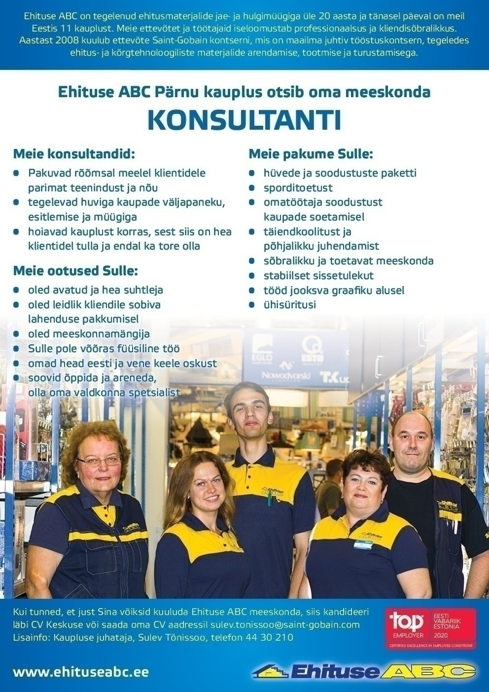 CVKeskus.ee klient Konsultant (Pärnu Ehituse ABC)