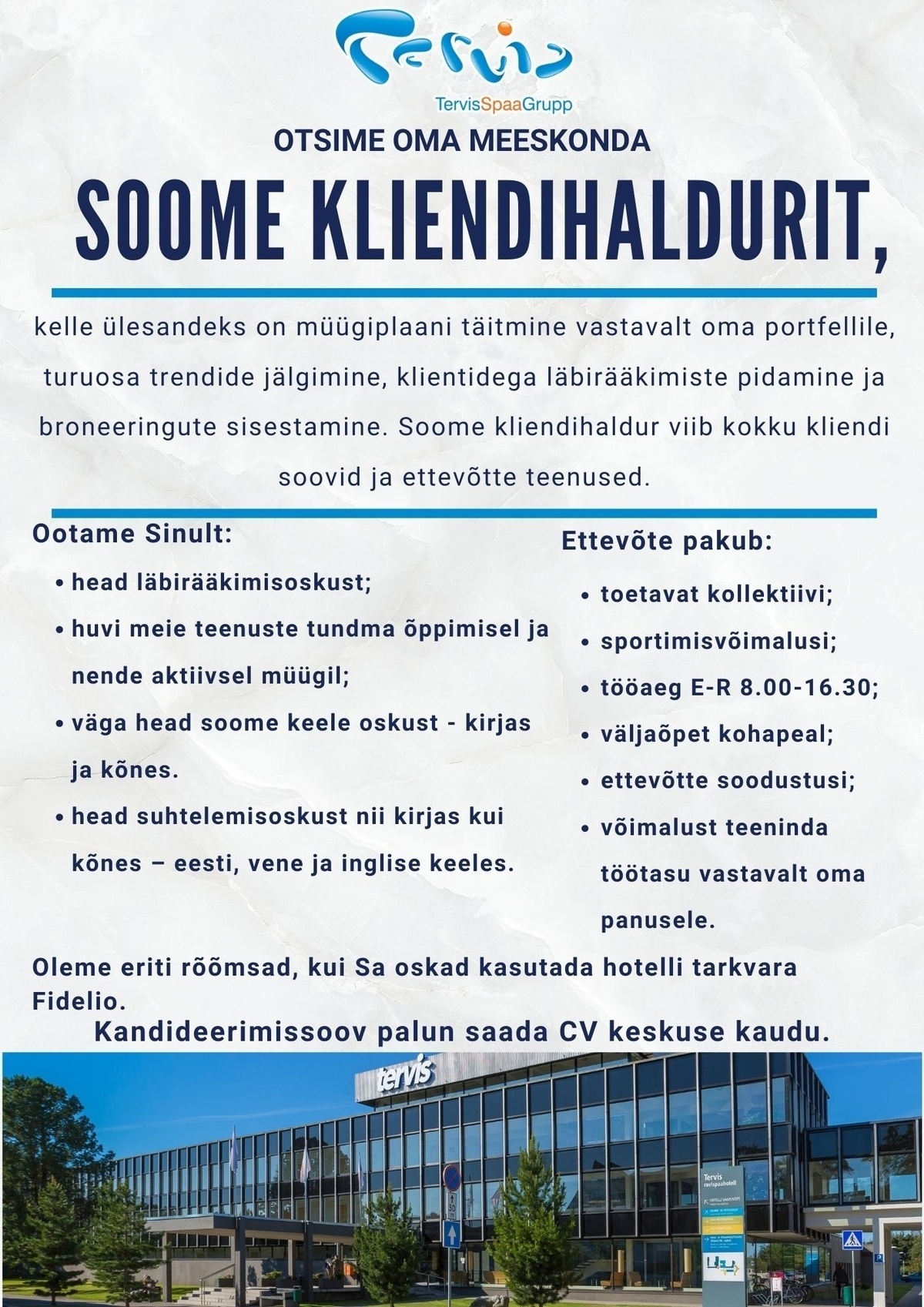 CVKeskus.ee klient Soome turu kliendihaldur