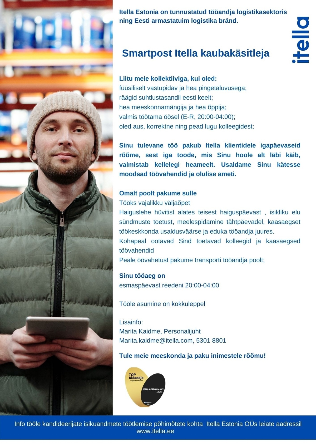 Itella Estonia OÜ Kaubakäsitleja Smartpost Itella