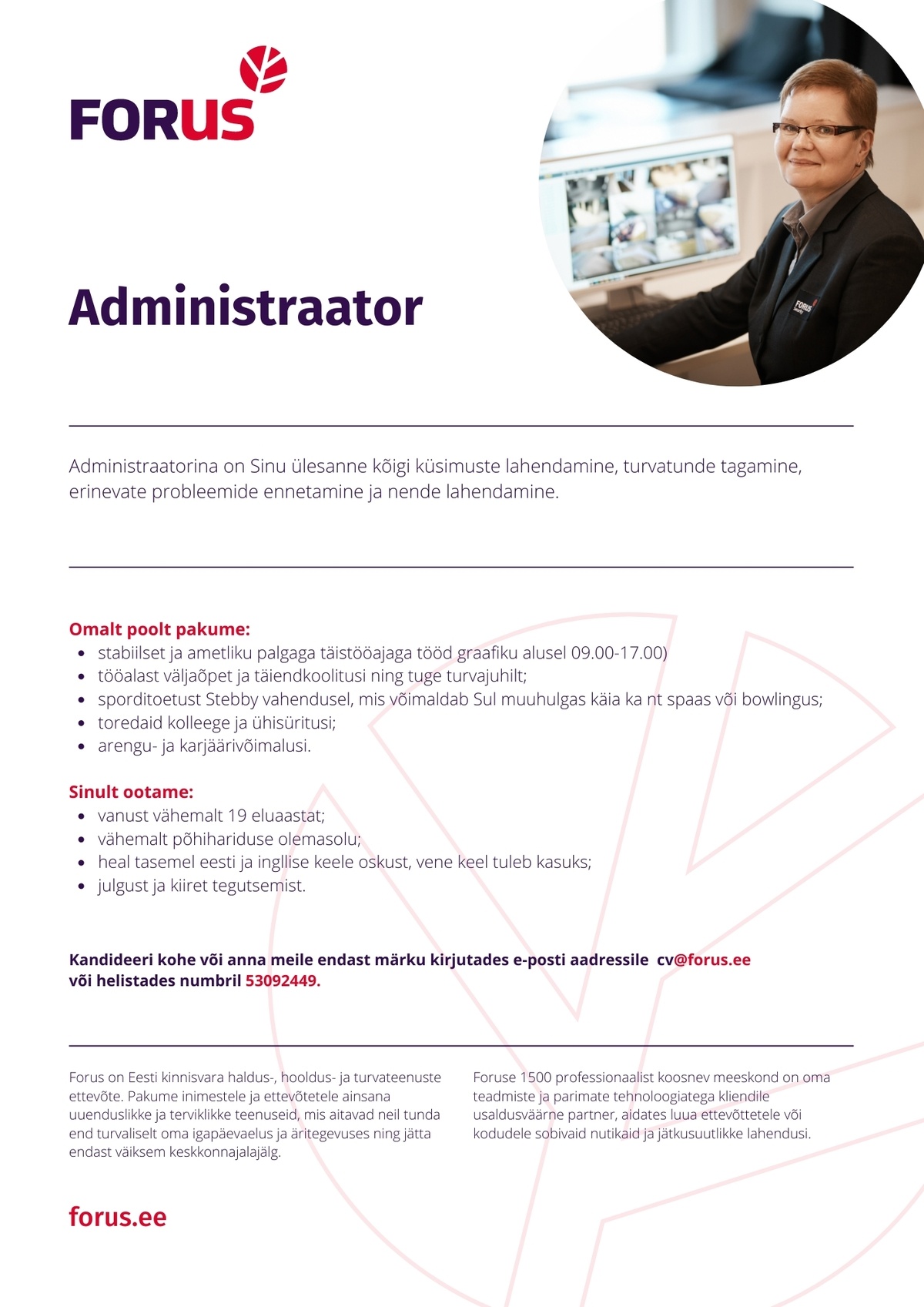 FORUS SECURITY AS Administraator