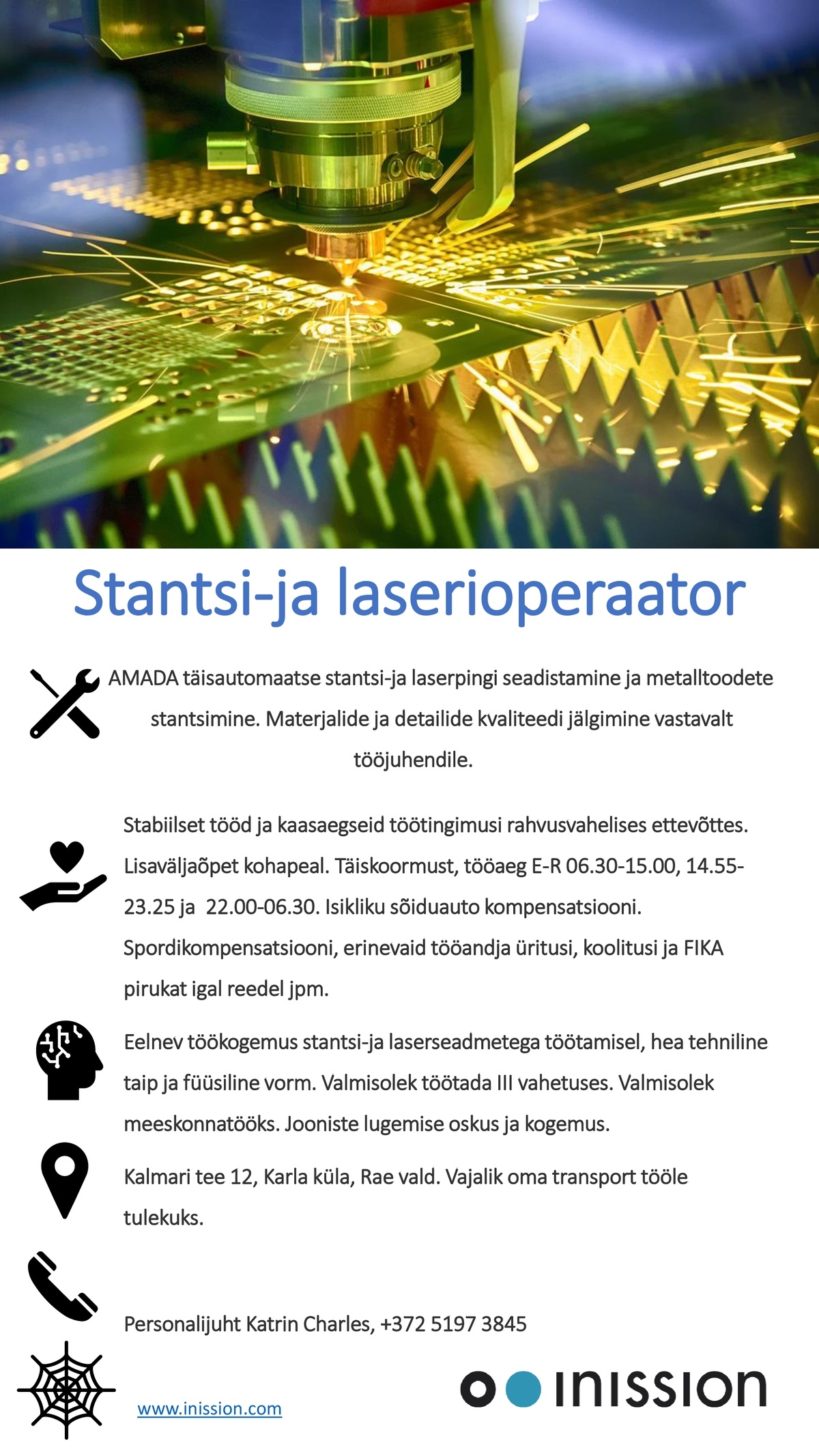 INISSION TALLINN OÜ Stantsi-ja laserioperaator