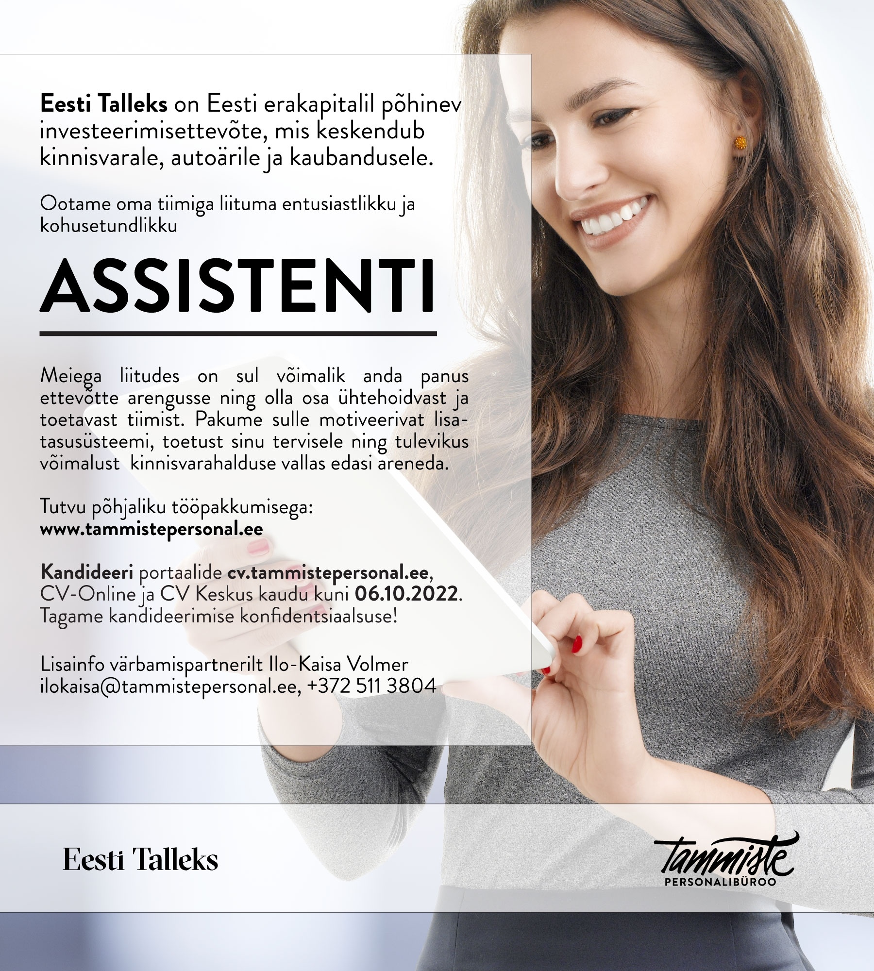 Tammiste Personalibüroo OÜ Assistent (Eesti Talleks AS)