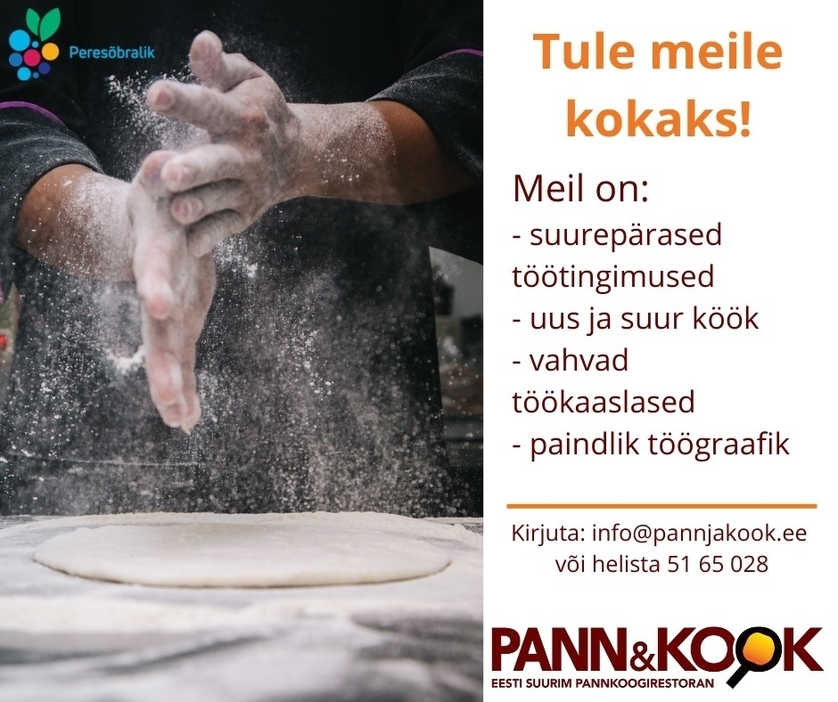 Restoran Pann&Kook / ELAMUS INVEST OÜ Kokk
